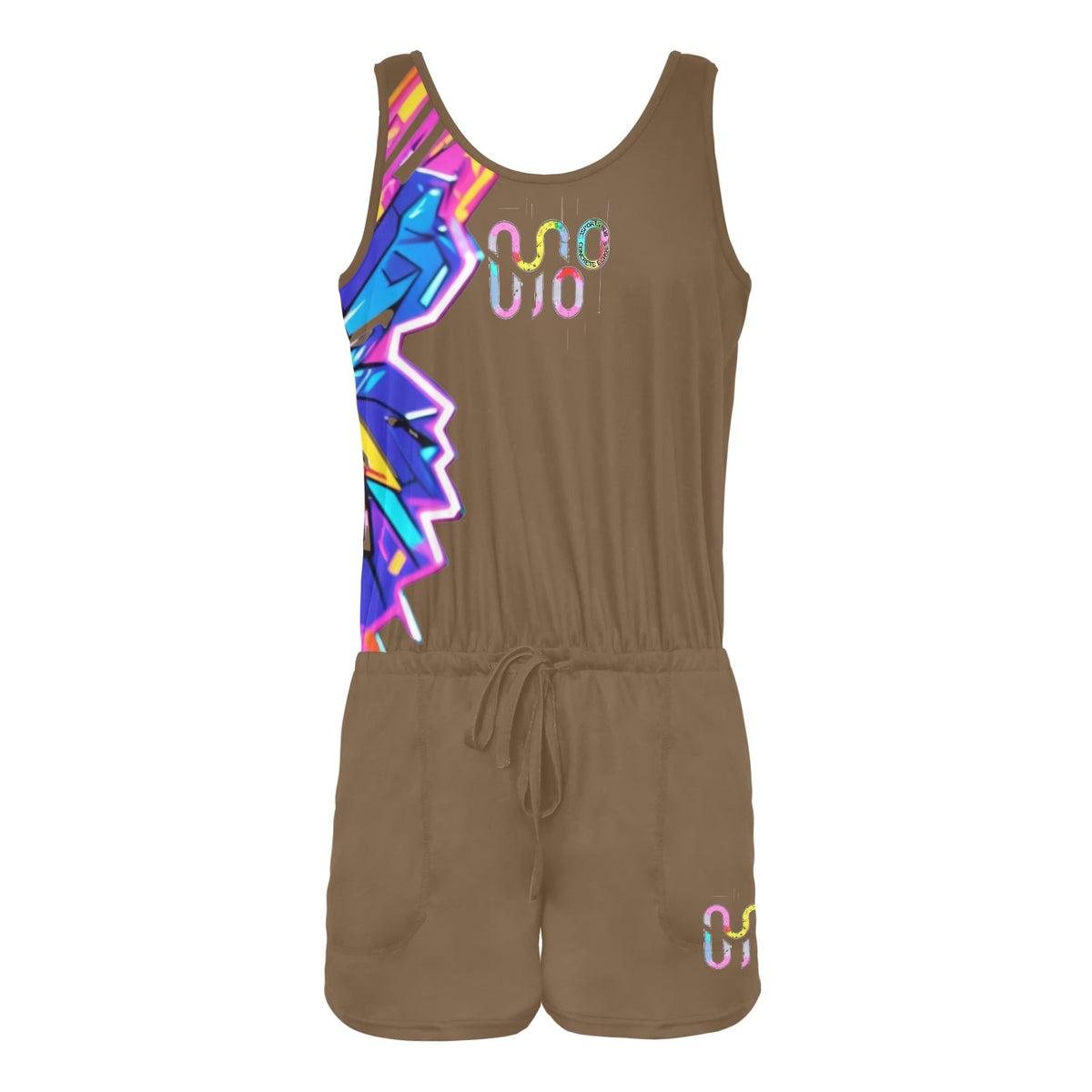 Gilet Tuta Corta Donna Concrete Echoes Wings of Noise All Over Print