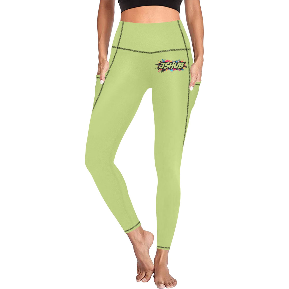 Leggings Donna JSHub All-Over con Tasche – Collezione Urban Streetwear 2025