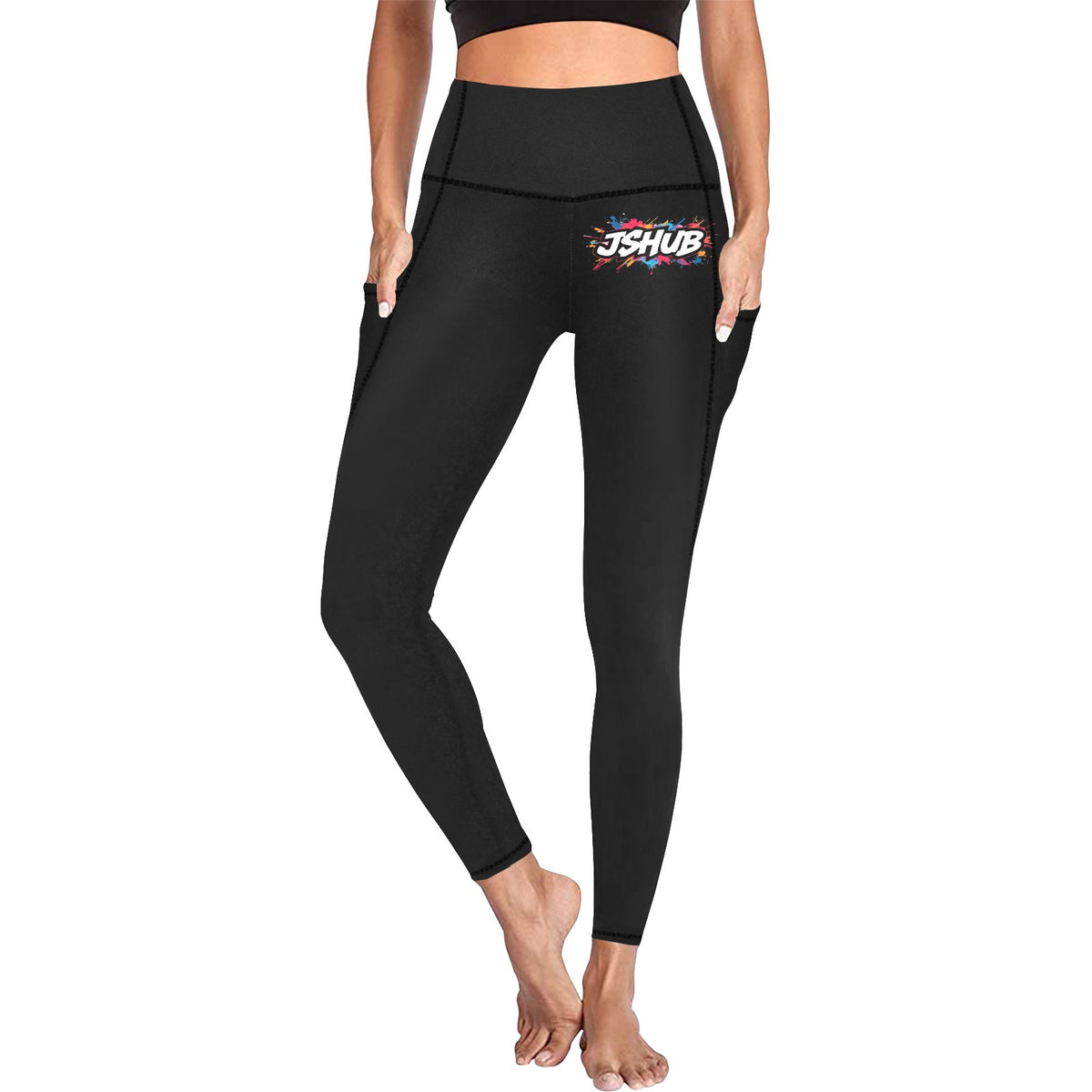Leggings Donna JSHub All-Over con Tasche – Collezione Urban Streetwear 2025