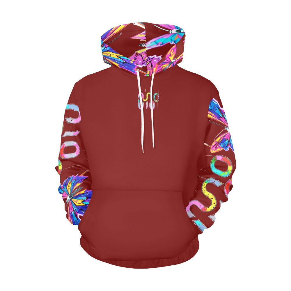 Felpa donna Wings of Noise con cappuccio small tech over – 10 varianti colore